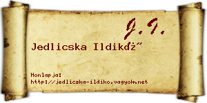 Jedlicska Ildikó névjegykártya