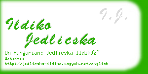 ildiko jedlicska business card